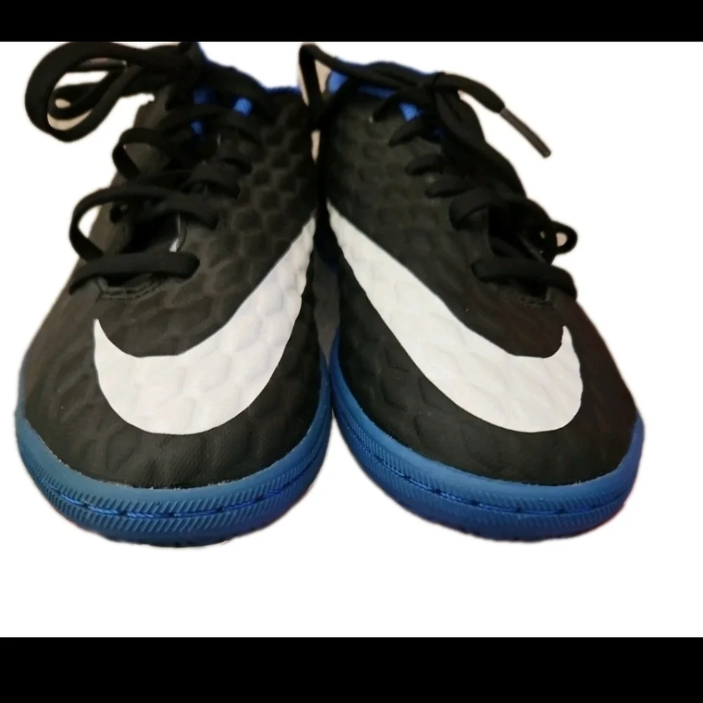 Nike Mens Black And Blue HypervenomX Phade Indoor Soccer Cleats New 11IC 6.5